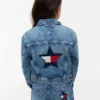 Jachetă din denim cu stele brodate pentru copii Jachetă din denim cu stele brodate pentru copii