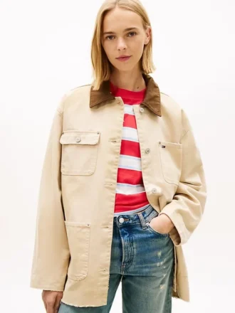Jachetă oversized Tommy Jeans Blugi Jachetă oversized Tommy Jeans Blugi