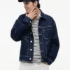 Jachetă Tommy Jeans din denim cu spălare închisă Jachetă Tommy Jeans din denim cu spălare închisă