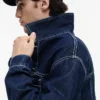 Jachetă Tommy Jeans din denim cu spălare închisă Jachetă Tommy Jeans din denim cu spălare închisă