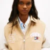 Jachetă Tommy Jeans din piele de căprioară Jachetă Tommy Jeans din piele de căprioară