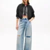 Jachetă Tommy Jeans impermeabilă cu fermoar Jachetă Tommy Jeans impermeabilă cu fermoar
