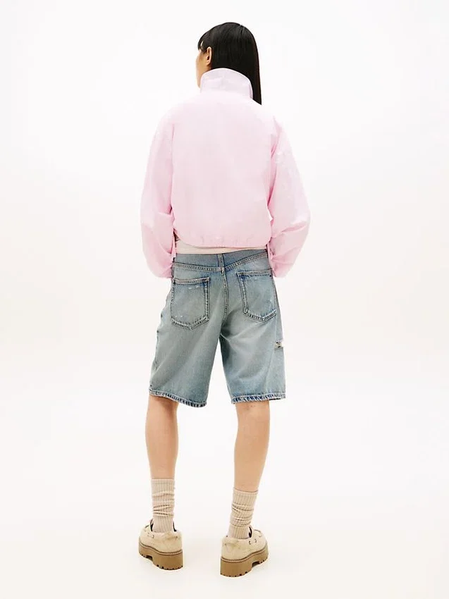 Jachetă Tommy Jeans impermeabilă cu fermoar Jachetă Tommy Jeans impermeabilă cu fermoar