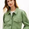 Jachetă utilitară oversized din sargă Jachetă utilitară oversized din sargă