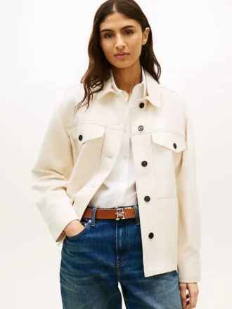 Jachetă utilitară oversized din twill Jachetă utilitară oversized din twill