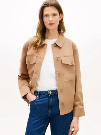 Jachetă utilitară oversized din twill