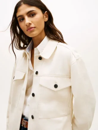 Jachetă utilitară oversized din twill Jachetă utilitară oversized din twill