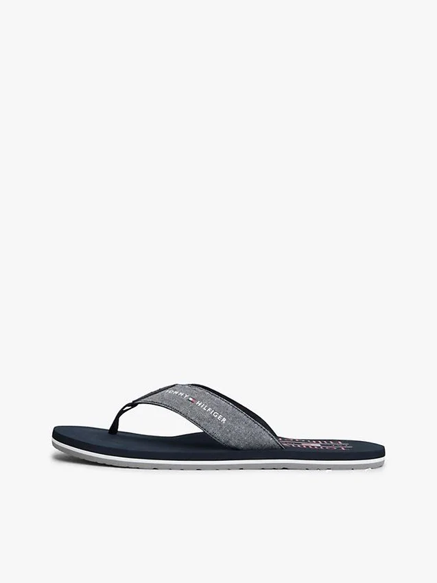 Șlapi din in chambray Șlapi din in chambray