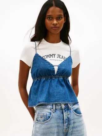 Maieu din cambric Tommy Jeans Blugi