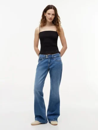 Maieu slim fit cu pliuri Tommy Jeans Blugi