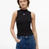 Maiou cu guler înalt și croială slim Tommy Jeans Maiou cu guler înalt și croială slim Tommy Jeans