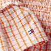 Maiou din seersucker cu imprimeu gingham