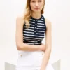 Maiou Henley cu dungi și nasturi aurii