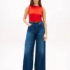 Maiou slim fit cu guler barcă din tricot rib Maiou slim fit cu guler barcă din tricot rib