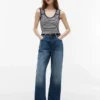 Maiou slim fit cu nasturi aurii în stil marin