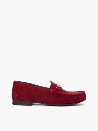 Mocasini din piele de căprioară cu lanț