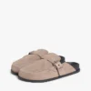 Mocasini fără călcâi din piele de căprioară Tommy Jeans Mocasini fără călcâi din piele de căprioară Tommy Jeans