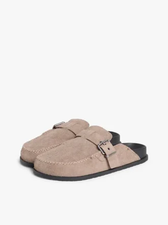 Mocasini fără călcâi din piele de căprioară Tommy Jeans Mocasini fără călcâi din piele de căprioară Tommy Jeans