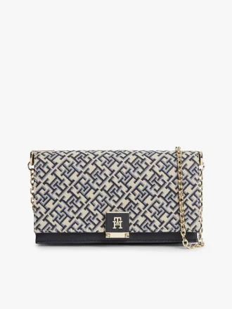 Închizătoare cu monogramă Lanț Jacquard Geantă de umăr Închizătoare cu monogramă Lanț Jacquard Geantă de umăr