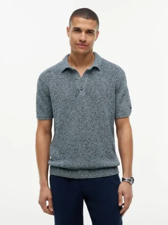 New York Label Polo relaxat cu efect melanj