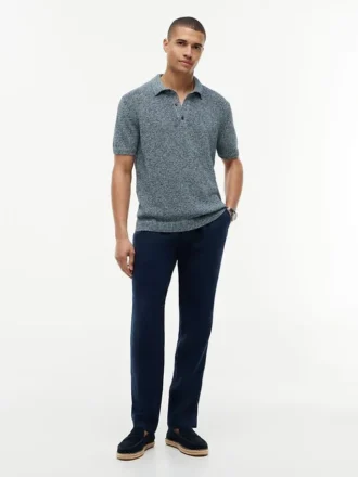New York Label Polo relaxat cu efect melanj