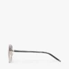 Ochelari de soare cu ramă metalică în formă de fluture Ochelari de soare cu ramă metalică în formă de fluture