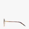 Ochelari de soare cu ramă metalică în formă de fluture