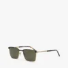 Ochelari de soare cu ramă pătrată din metal Ochelari de soare cu ramă pătrată din metal