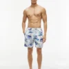 Șort de baie cu imprimeu surf, 7″ Șort de baie cu imprimeu surf, 7″