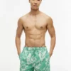 Șort de baie cu imprimeu tropical 7″ Șort de baie cu imprimeu tropical 7″