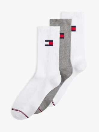 Șosete sport cu logo steag, pachet de 3 Șosete sport cu logo steag, pachet de 3