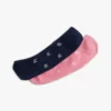 Pachet de 2 perechi de Șosete invizibile cu monogramă pe toată suprafața Pachet de 2 perechi de Șosete invizibile cu monogramă pe toată suprafața