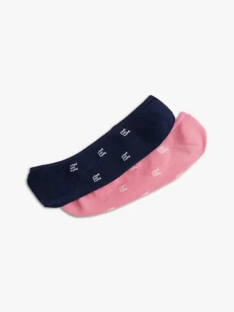 Pachet de 2 perechi de Șosete invizibile cu monogramă pe toată suprafața