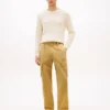 Pantaloni cargo drepți vopsiți în întregime Pantaloni cargo drepți vopsiți în întregime