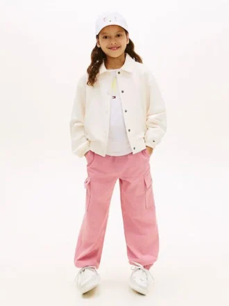 Pantaloni cargo jogger din bumbac elastic pentru copii