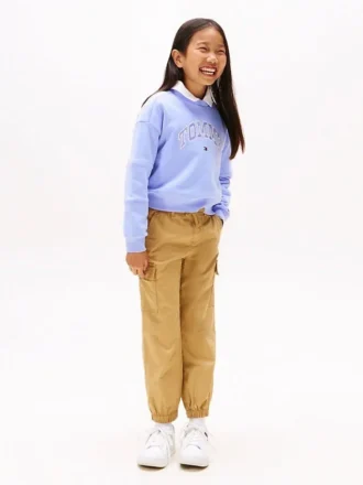 Pantaloni cargo jogger din bumbac elastic pentru copii