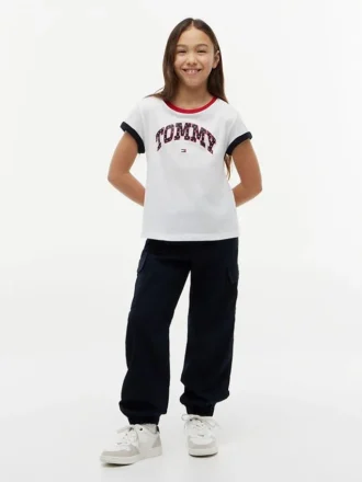Pantaloni cargo jogger din bumbac elastic pentru copii