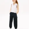 Pantaloni cargo jogger din bumbac elastic pentru copii Pantaloni cargo jogger din bumbac elastic pentru copii