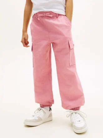 Pantaloni cargo jogger din bumbac elastic pentru copii