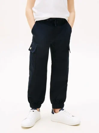 Pantaloni cargo jogger din bumbac elastic pentru copii