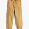 Pantaloni cargo jogger din bumbac elastic pentru copii Pantaloni cargo jogger din bumbac elastic pentru copii
