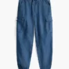 Pantaloni cargo jogger din bumbac elastic pentru copii Pantaloni cargo jogger din bumbac elastic pentru copii