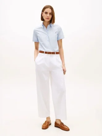 Pantaloni chino din twill plisat