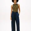 Pantaloni chino din twill plisat Pantaloni chino din twill plisat