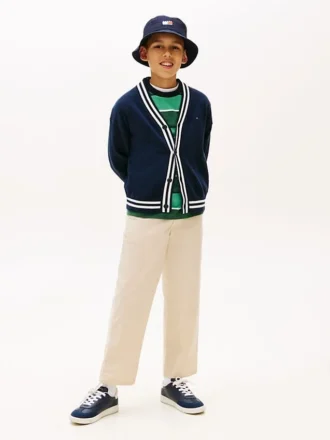 Pantaloni chino largi din material elastic pentru copii