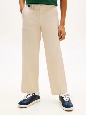 Pantaloni chino largi din material elastic pentru copii