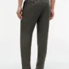Pantaloni conici din in vopsiți în bucată