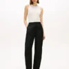 Pantaloni croiți din amestec de in Pantaloni croiți din amestec de in