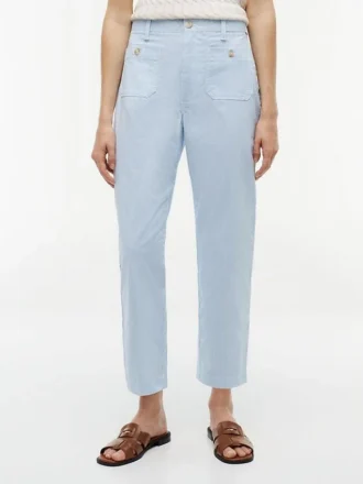 Pantaloni cu buzunare din bumbac elastic