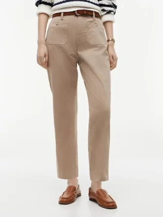 Pantaloni cu buzunare din bumbac elastic